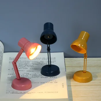 1:12 스케일 360°회전 인형 테이블 라이트 LED 램프 인형의 미니 액세서리를 읽는 조명이 유명한 장난감 가구