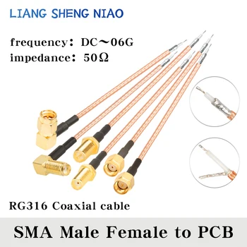 1 단 하나 끝 SMA 여성 PCB 땜납 떠꺼머리 RG316 케이블 무선 라우터에 GPS GPRS 낮은 손실 잭 플러그인 와이어 커넥터