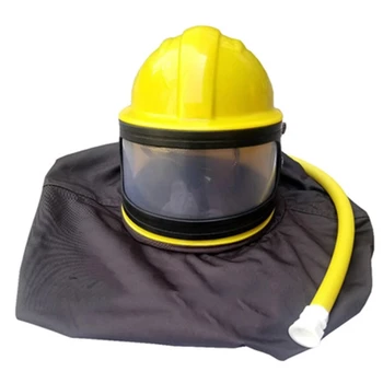 1 세트의 PVC 아 BS 물자 분사하는 분사하는 보호 분사하 헬멧 샌드 헬멧 안전 마스크