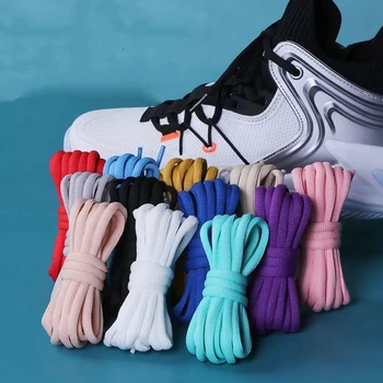 22color 흰색 스포츠 신발 끈 신발 사탕 색깔이 없는 탄성 라운드 레이스 하이킹 신발 끈 신발 끈 액세서리