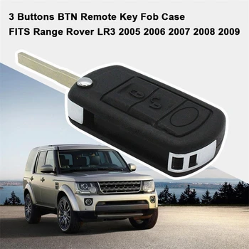 3 버튼이 자동차 키 커버 Fob 랜드로버를 위한 LR3Range Rover Sport2006 2007 2008 2009 년 먼 중요한 포탄 케이스 플라스틱