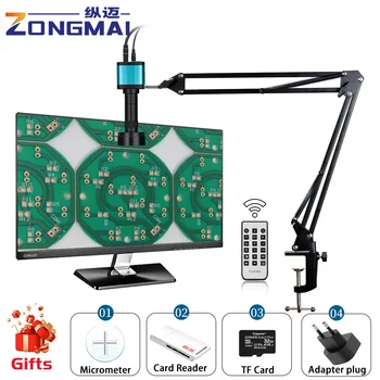 48MP4K2K1080P HDMI USB VGA 산업용 비디오 디지털 방식으로 현미경 카메라 1-130X Zoom C 마운트 렌즈는 전화를 위한 PCB 납땜리