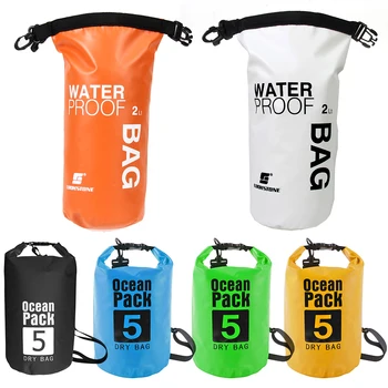 5L 물 저항하는 백 방수 자루 스토리지 팩 야외 카약,카누 강 보트 수영 트레킹 파우치 Dry Sack