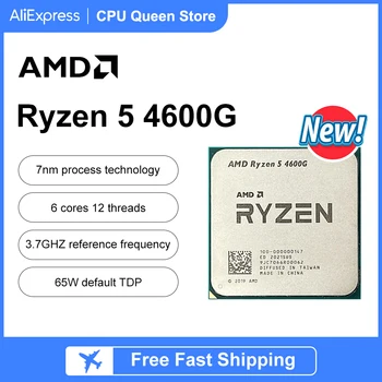 AMD Ryzen5 4600G R5 4600G3.7GHz6-Core12-Thread CPU 가 프로세서 7NM L3=8M100-000000147 소켓 AM4 새 없이 그러나 냉각기