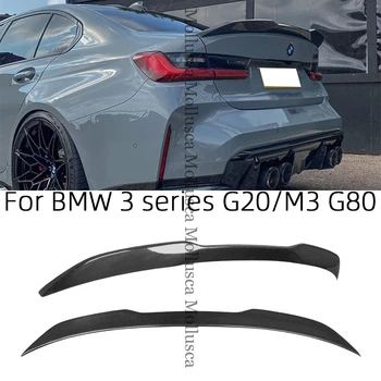BMW3 시리즈 G20G28&M3G80DA/PSM/MP 스타일은 탄소 섬유 후면 트렁크 스포일러 날개 2018-2023