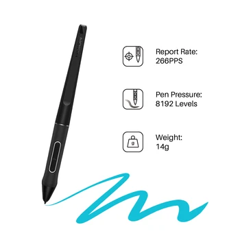 HUION PW517 그래픽 태블릿 펜 디지털 터치 스크린 펜 스타일러스 펜 배터리 블랙--PW517 에 대한 Kamvas13 22 12GS1562/GS1161