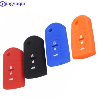jingyuqin3 개의 버튼을 원격 실리콘차 키 커버 케이스 마쓰다를 위한 2 3 5 6 8Atenza CX5CX-7CX-9MX-5RX 이제 배 Flid 열쇠