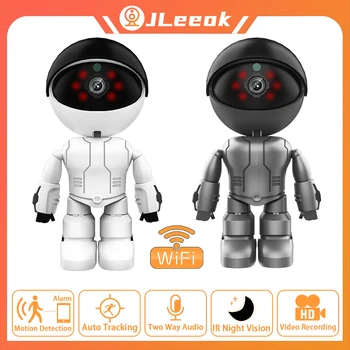 JLeeok5MP 로봇 PTZ Wifi IP 카메라 실내 비디오 감시 카메라 와이파이 스마트 홈 AI 인간을 감지하는 무선 CCTV 카메라