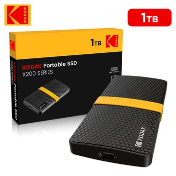Kodak X200 휴대용 SSD512GB USB3.1 유형 C512gb 외장형 하드 드라이브 Gen2 개의 하드 디스크 솔리드 스테이트 드라이브 노트북 맥북 PC
