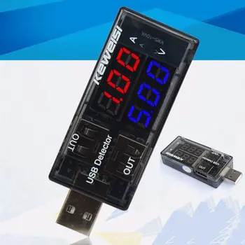 KWS-10VA 이중 USB 전류 전압 충전 검출기 테스터 배터리 튼튼한 전압계 전류계 충전기 검사자