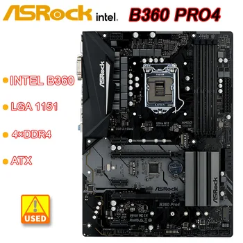 LGA1151 마더보드 Intel B360 마더보드 ASRock B360Pro4 에 대한 8 세대 코어 i7i5i3cpu4×DDR4 64GB PCI-E3.0M.2USB3.1HDMI