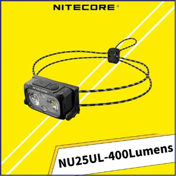 NITECORE NU25UL 이중 빔 USB-C 충전식 전조등 400Lumens 빔 색상 백색광,붉은 빛을 내장 650mAh 건전지