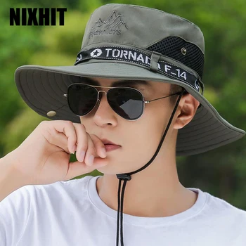 NIXHIT 선스크린 남자의 모자 여름 Foldable 통기성의 야외 스포츠는 야외 등반 낚시 태양 Bucket Hat X022