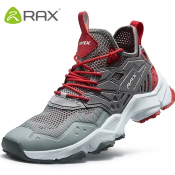 RAX 신발을 실행 남자&여자의 야외 스포츠 신발을 통기성 경량 운동화 Air Mesh Upper 안티-슬립 천연고무 밑창