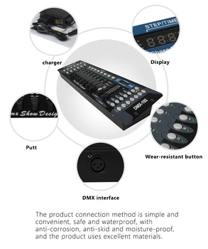 SHEHDS192DMX512 컨트롤러 단계 점화 DJ 디스코 장비 DMX 콘솔 LED 파 라이트 빔을 씻 Gobo 빛 7R230W