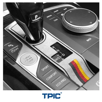 TPIC Alcantara BMW 를 위한 G20G23G28 3 4 시리즈 X3X5M 중앙 콘솔 장비 변화 위원회 스티커 인테리어 자동차 부속품