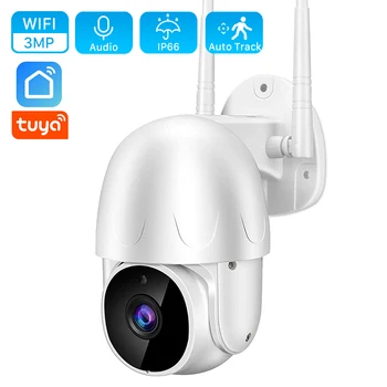 Tuya 스마트 생활 3MP PTZ IP 카메라 1080P Ai 자동 추적 방수 옥외 Wifi 카메라 2MP 사랑하는 사람의 사진 CCTV 감시 카메라
