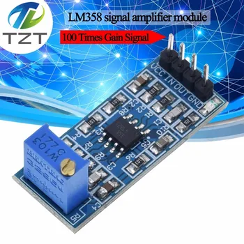 TZT LM358 100 시간 이익 신호 증폭 증폭기 연산 증폭기 모듈 5V-12V 뜨거운 판매