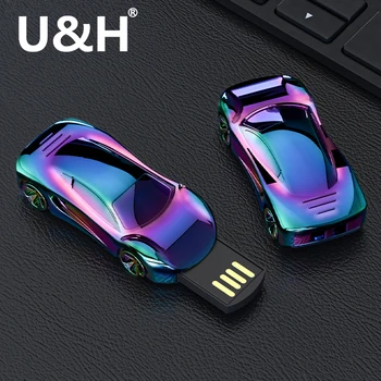 U&H M031 스포츠 자동차 USB2.0 펜 드라이브 휴대용 섬광 드라이브는 4GB/8GB/16GB/32GB/64GB/128GB Pendrive 데스크탑 노트북 2023