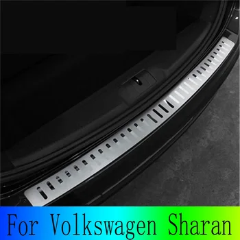 VW 를 위한 폭스바겐 샤란 12-2019 자동차 후면 트렁크 Bumter 보호자 임계값이 스티커 스테인레스 스틸 크롬 스타일링의 문 단계
