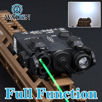 WADSN DBAL A2Red Dot 레이저로 목표자 전술 그린 IR 레이 백색 LED 스트로브 손전등 적합 20mm 피카 Rail 장난감 총을 사냥