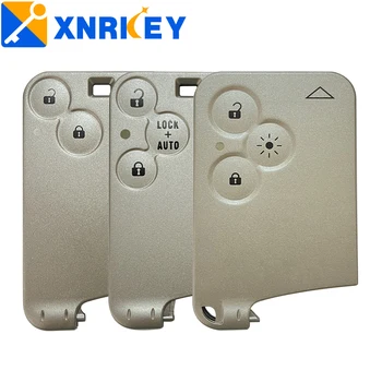 XNRKEY2/3 버튼 스마트 카드 원격 키 쉘에 대한 르노 라구나 카드 Key Fob 없이 블레이드 없이 말없이 로고