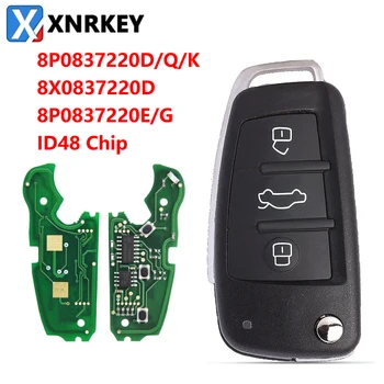 XNRKEY3 버튼을 원격 자동차 키 ID48 칩 315/434Mhz for Audi A3S3A4S4TT2005-2013 8P0837220D/Q/K8X0837220D8P0837220E/G