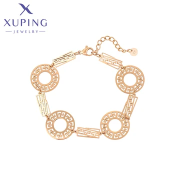 Xuping 보석 새로운 모델을 패션은 간단한 스테인리스 여자 손 팔찌 파티 선물 R100