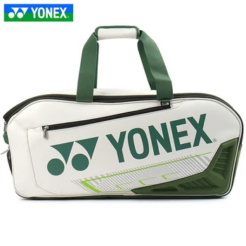 YONEX2023 전문가 토너먼트는 직사각형 가죽 테니스 배드민턴 라켓 가방 5-7 라켓으로 절연 W/MOG BA02331WEX