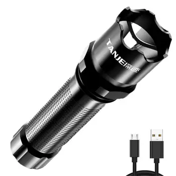 강한 가벼운 재충전용 소형 휴대용의 USB 플래쉬는 슈퍼 밝은 야외 다수 비상 손전등 방수