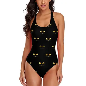 고양이가 눈을 프린트 수영복 할 수영복을 하나의 조각이 여성 바디 밀어 섹시한 다채로운 수영복