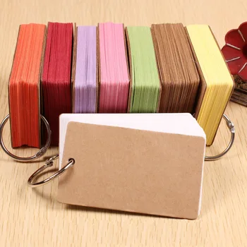 귀여운 귀여운 사탕 색깔 빈 Kraft 종이 메모 패드 휴대용 노트 단 카드 아이들은 선물 Stationery 학용품