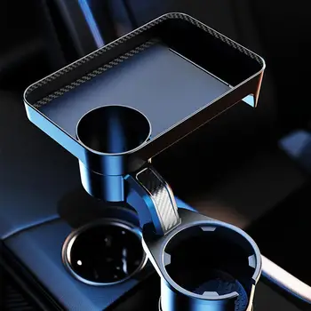 다기능 자동차 컵홀더로 연결 가능한 트레이 360°회전대 조정가능한 주차 음식을 먹는 테이블 트레이 컵을 위한 홀더 Expander