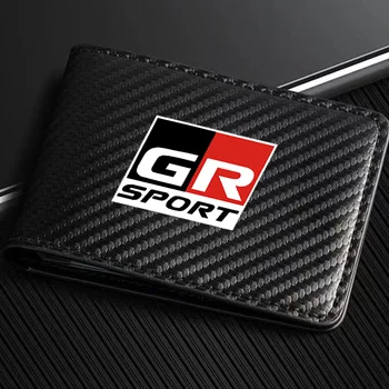 도요타 GR 스포츠 GR GAZOO 경 탄소 섬유 은행 신용 카드 홀더를 가죽 드라이버 라이센스는 ID 카드백 자동차 부속품