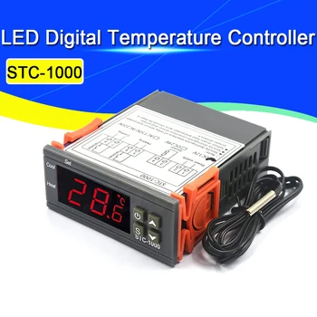 디지털 온도 컨트롤러 보온장치 Thermoregulator 인큐베이터 릴레이 LED10A 가열 냉각 STC-1000STC1000 12V24V220V