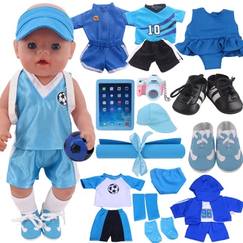 블루 스포츠웨어 인형 옷 농구 체육관을 위한 신발 18inch 미국 43Cm 인형을 다시 태어난 아기는 항목 및공편은 소형 부속품