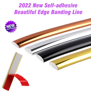 새로운 3M Self-adhesive 아름다운 가장자리에 PVC 금 반원형선 배경 벽 금속 장식 스트립의 거울 프레임 데칼