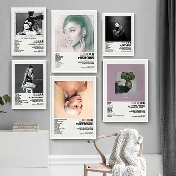 새로운 Arianas 포스터 그랜드 위치합니다 다음 음악 앨범 포스터 인쇄 벽 예술은 그림 그림한 사진실 가정 장식