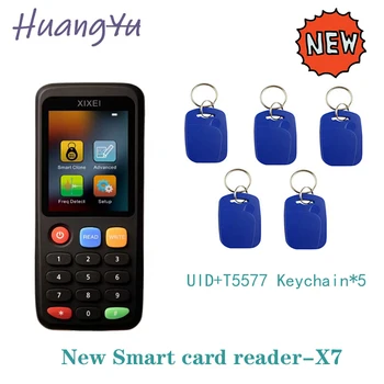 새로운 RFID 스마트 카드 판독기 작가 NFC 복사기 125khz USB 복제기 13.56mhz 키 태그를 복제 ID/IC 반지 중복 T5577 복사