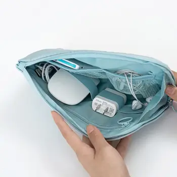 새로운 화장품 가방 휴대용 다기능 데이터 케이블 스토리지 가방을 마무리 주머니 여행 휴대용 사업에 주최자
