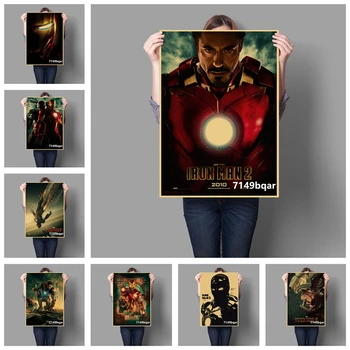 슈퍼 히어로 고전 영화 어벤저 놀라운 복고풍의 포스터 철 스파이더 맨 캡틴 아메리카 벽 스티커,포스터 캔버스화