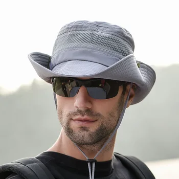 여름 남성 접 태양을 피셔맨 야외 스포츠 낚시 모자 챙이 넓은 캐주얼 비치 여행 선 UV Protection 캡 U53