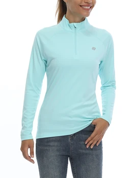 여자 UPF50Raglan Long Sleeve UV Protection 셔츠 빠른 건조 골프 셔츠외 T-셔츠 낚시 실행하는 운동