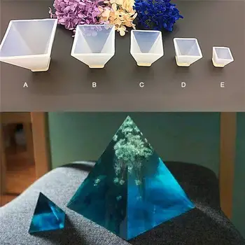 투명한 실리콘 피라미드 형 DIY 수지 UV 장식적인 기술 보석을 만드는 주형 에폭시 수지 보석을 위한 금형
