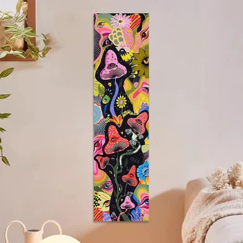 환각 버섯 태피스트 벽 거는 히피 다채로운 꽃의 태피스트리는 마술 추상 벽을 위한 가정 장식 벽 예술
